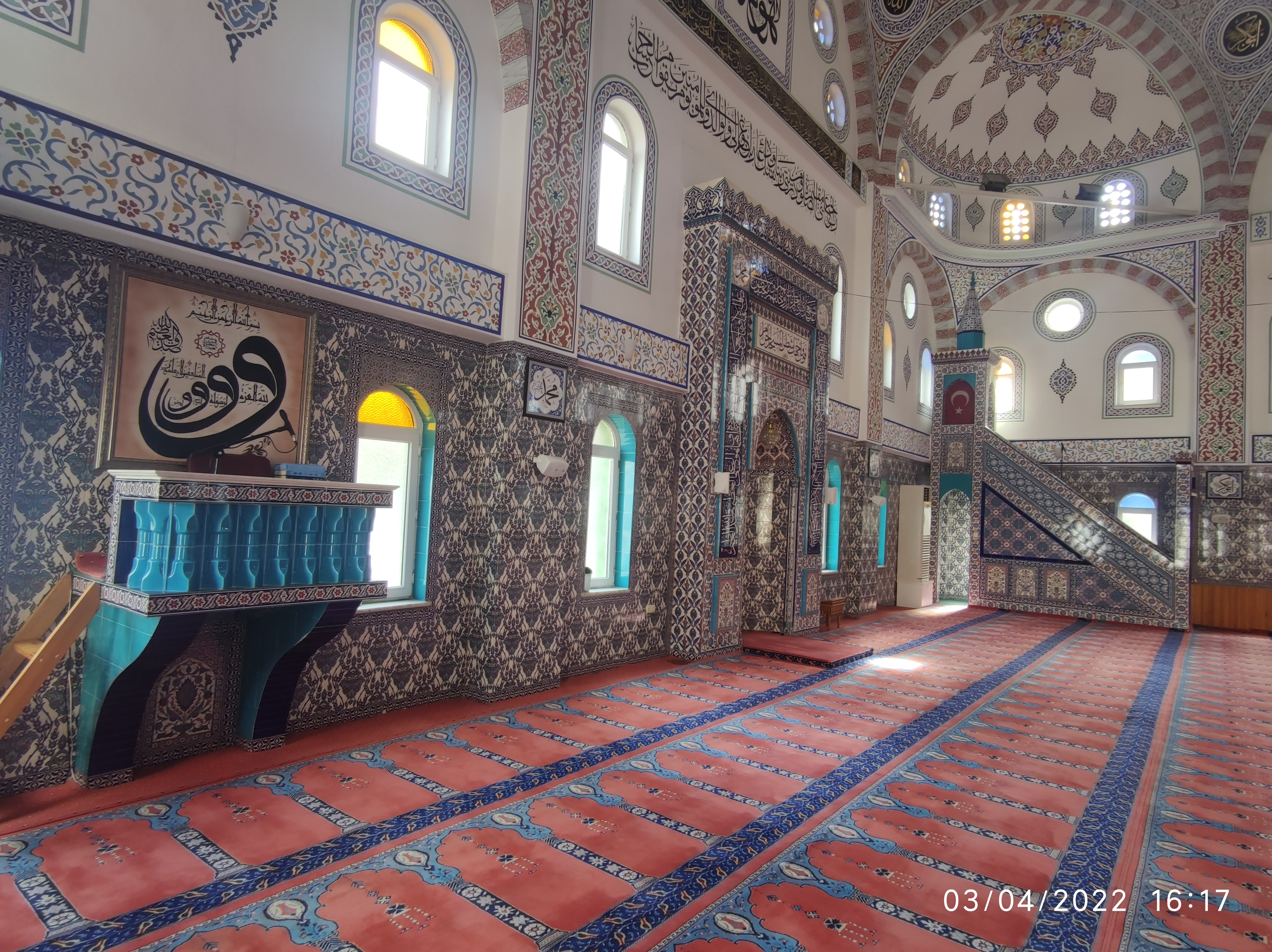 Ordu Cami Çini İşleri, Mihrap Minber Kürsü, Kütahya Çini , Cami Çinileri, Çini Seramik, yer karoları,