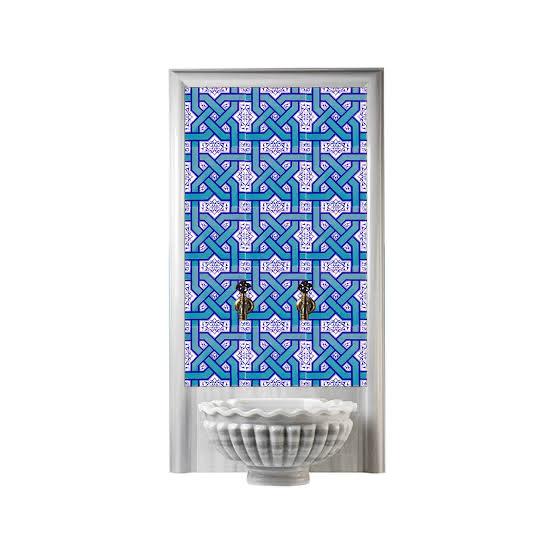 Hamam Çinileri - 0041, Lider Çini, 60x120 Zincir Desenli Hamam Çini  Modeli, Hamam Seramik Çini, Kütahya Hamam Çini, Türk Hamamı Çinisi Modelleri