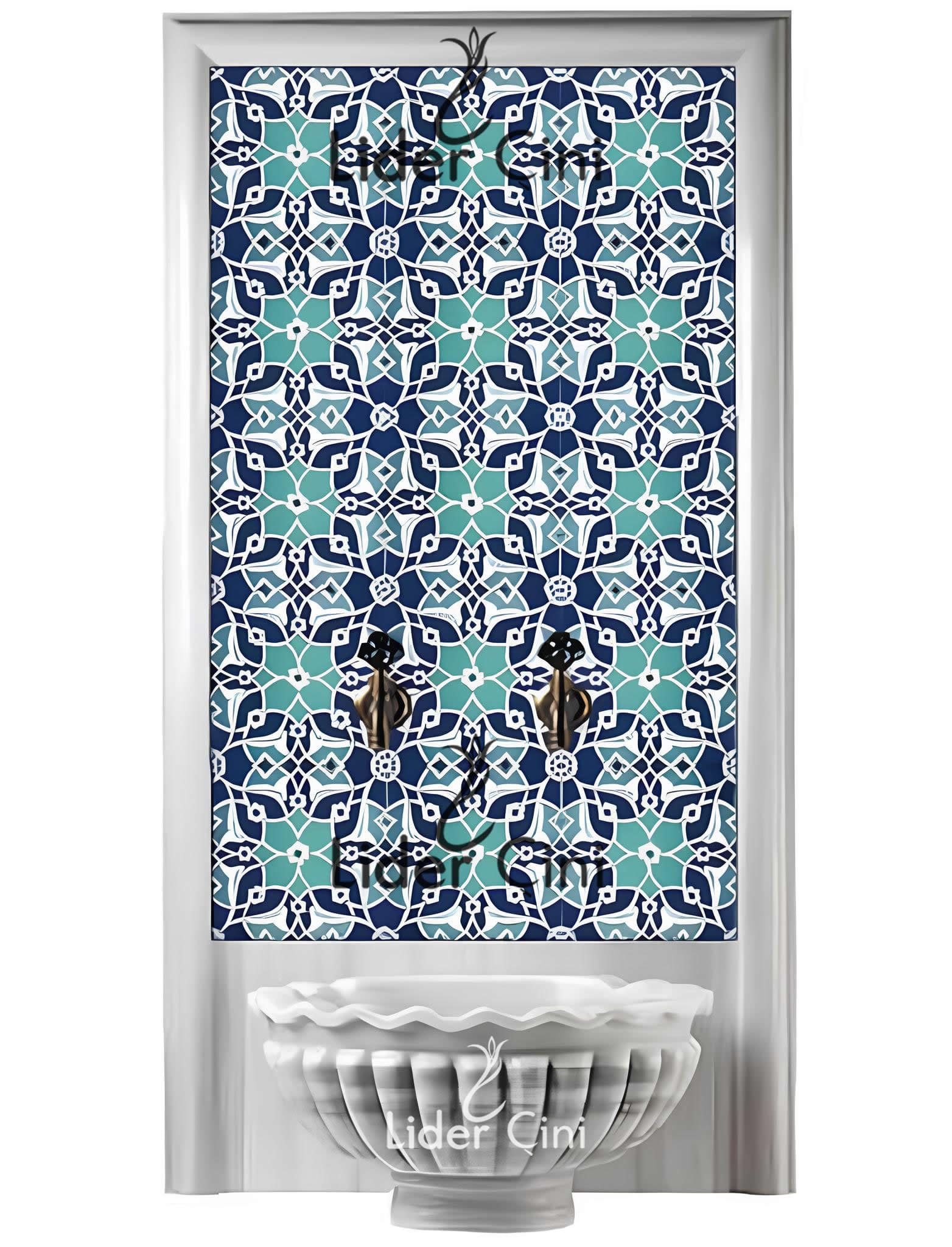 Hamam Çinileri-51, Lider Çini, 60x120 hamam Kurna Çinisi, Spa Hamam Çinileri, Kurna Arkası Çini, Hamam Kurnası Çini