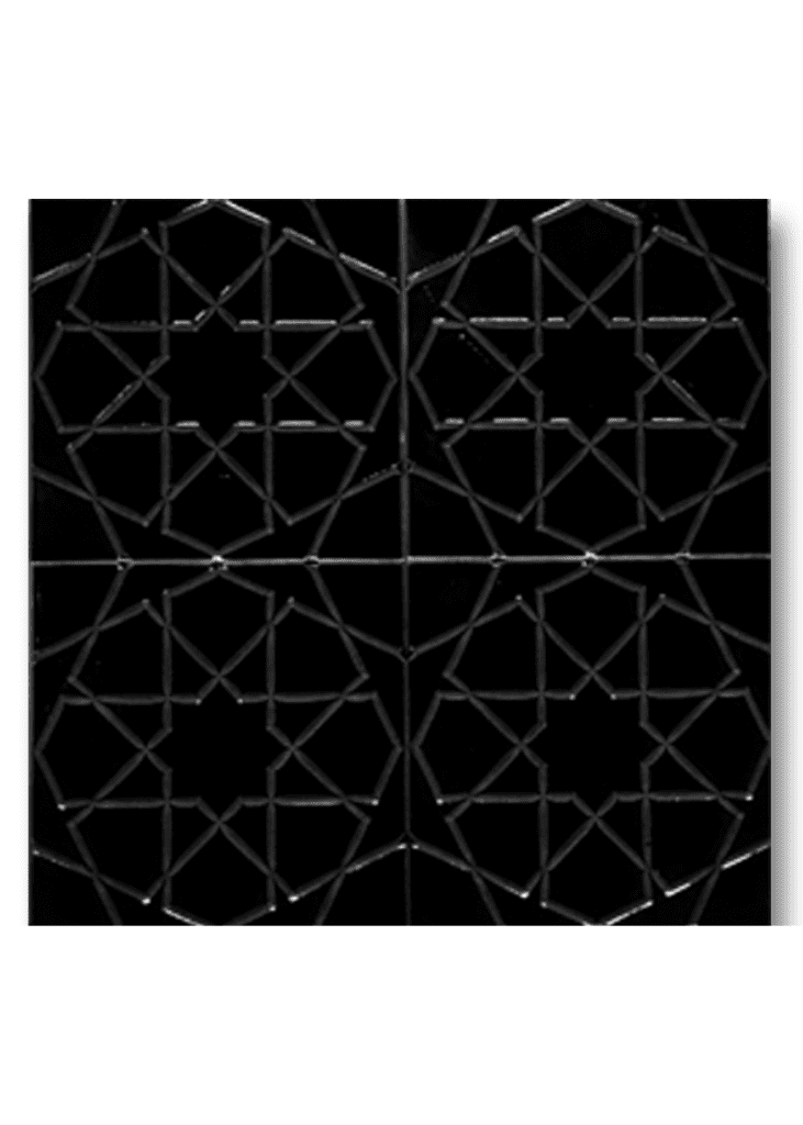 20x20 Rölyefli Çini Seramik Karo Selçuklu Siyah-17- Mekan Çinileri, Yeni Nesil Seramikler 